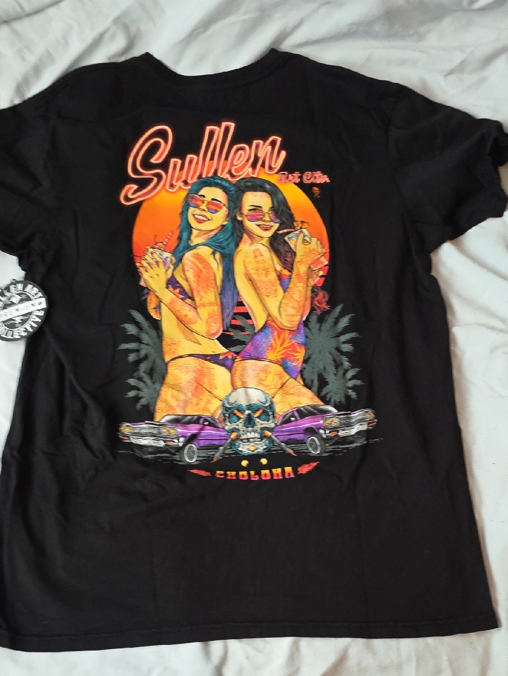 Sullen Black Graphic Tee Choloha Artwork Nwt Size XL